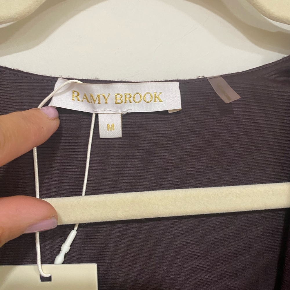 Ramy Brook Dorothy Cowl Neck Top Medium Blackberry NWT - Picture 5 of 8